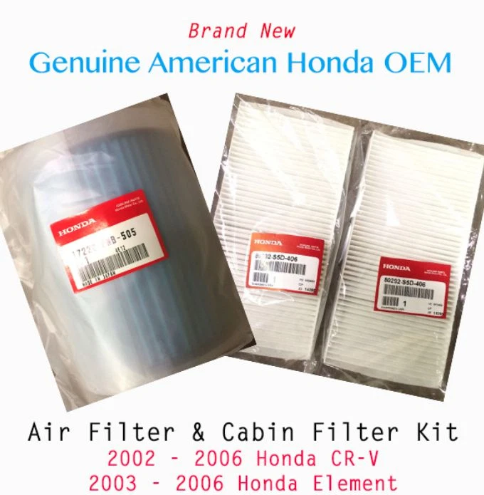 Filtro de aire y cabina motor elemento genuino OEM Honda 2002-2006 CR-V y 2003-2006  Foto 1 de 1