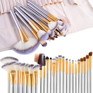Beauty Makeup Brush Set 24 Piece Cruelty-Free Synthetic Soft Brushes Travel Bag - Picture 1 of 8