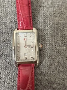 Michele Milou Park MW15C00A0025 Genuine Leather Quartz Analog Women's Watch - Picture 1 of 9