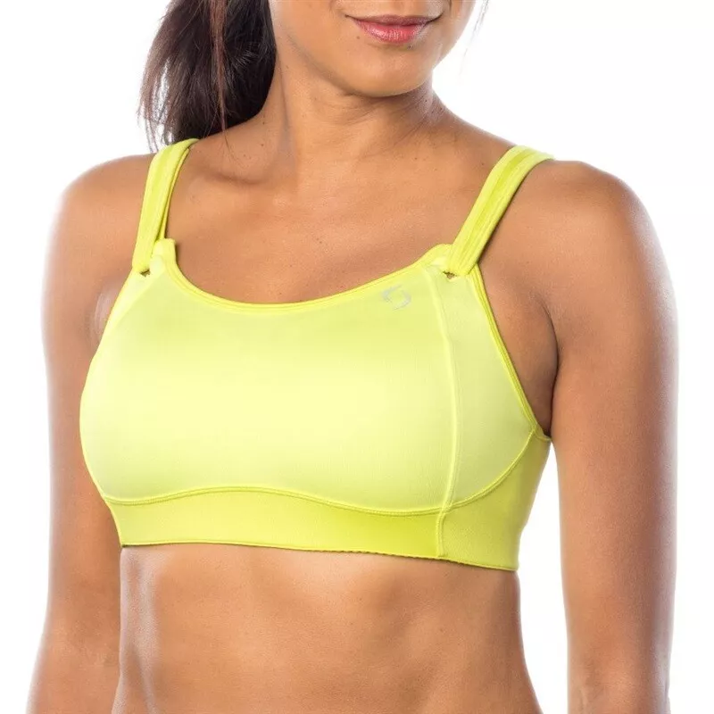 Sujetador deportivo Brooks 30B Fiona Moving Comfort verde neón apio 123761 nuevo con etiquetas Foto 1 de 1