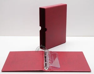 VARIO F Padded 3 Ring Red Binder for Stamp, Currency and Other Collecting - Picture 1 of 8