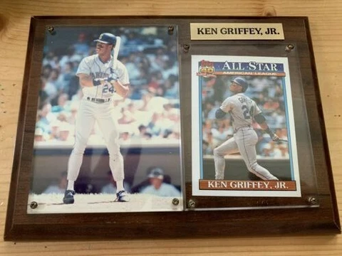 Ken Griffey, Jr. Baseball Plaque - 6"X8" Some scratches on back. All-Star Card Cover