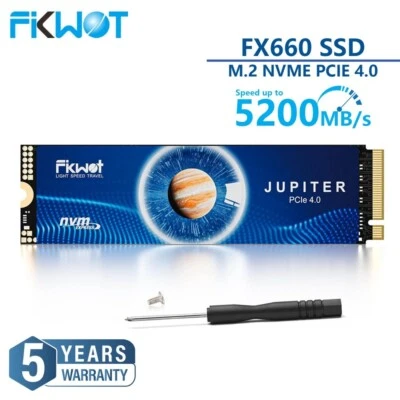 Fikwot 1TB 2TB M.2 NVMe SSD PCIe 4.0 For PS5 5200MB/S Internal Solid State Drive