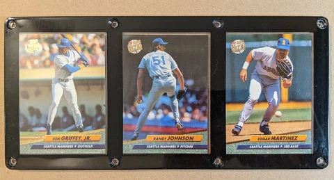 SEATTLE MARINERS 3 CARD PLAQUE KEN GRIFFEY JR RANDY JOHNSON EDGAR MARTINEZ Cover