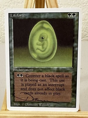 MTG Magic Lifeforce Signed Artist Proof x1 3RD Revised 3ED Dameon Willich - Image 1 of 2