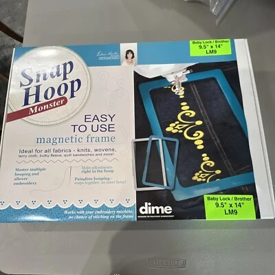 Designs in Machine Embroidery Monster Snap Hoop 9.5"x14" LM9 Baby Lock/Brother - Image 1 of 4