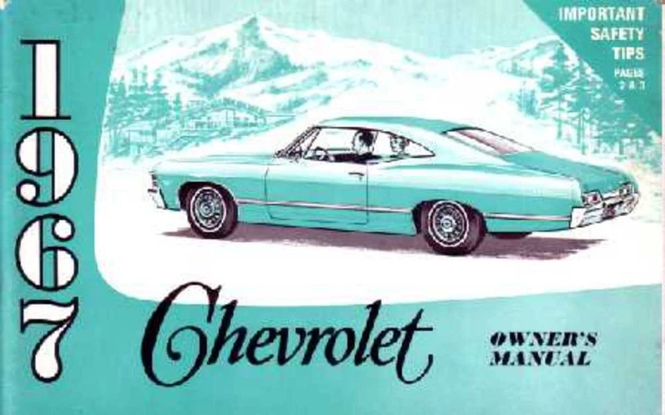 1967 Chevrolet Caprice Impala Owners Manual User Guide Operator Book Fuses Fluid - Изображение 1 из 1