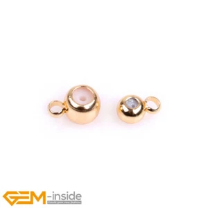 14K Gold Filled Silica Crimp End Finding Stopper Spacer Jewelry Making Findings - Bild 1 von 11