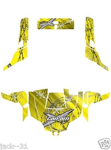 NG VINYL WRAP QUAD CanAm Can am Commander 800r 800xt 1000 BARBED WIRE YELLOW - Bild 1 von 1