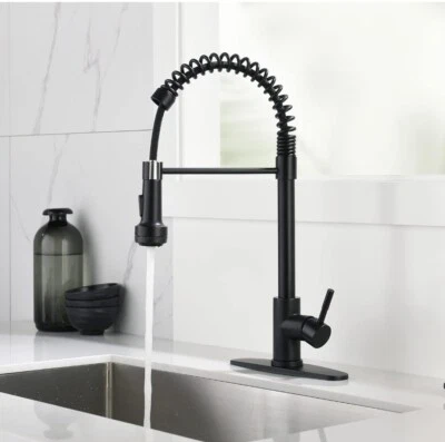 RAINOVO AMAZING FORCE: Kitchen Faucet with Pull Down Sprayer With Two Modes MATTE BLACK