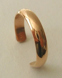 GENUINE  SOLID  9K  9ct  ROSE  GOLD  PLAIN  TOE  RING  - Picture 1 of 2