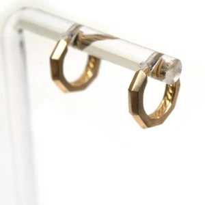 Orecchini DAVID YURMAN Nuovi Cerchio Huggie Sfaccettato Stax Oro Giallo 18K - Foto 1 di 7