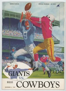 1960 Official Program New York Giants Dallas Cowboys FIRST Season Yankee Stadium - Picture 1 of 2