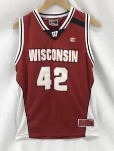 Youth Colosseum NCAA UnivOf Wisconsin Badgers #42 Basketball Jersey Size L 16/18 - Picture 1 of 7