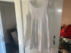 Boohoo white ladies cotton summer dress size 14 - Picture 1 of 2