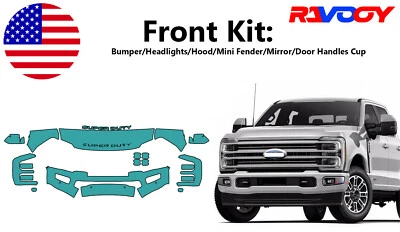 Kit de precorte de película de protección de pintura delantera PPF para Ford Super Duty F250 F350 23-25 Foto 1 de 4