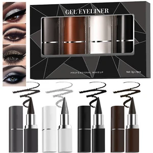 4Colors Matte 24Hour Waterproof Eyeliner Gel Stick Quick Dry Eye Liner Pencil - Picture 1 of 9