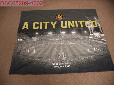 Atlanta United Soccer Season Ticket Holder Gift Blanket Inaugural Game 2017 OS - Image 1 of 4