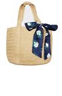 Draper James Women's Straw Tote With Foral Scarf - 2020 New Bag
