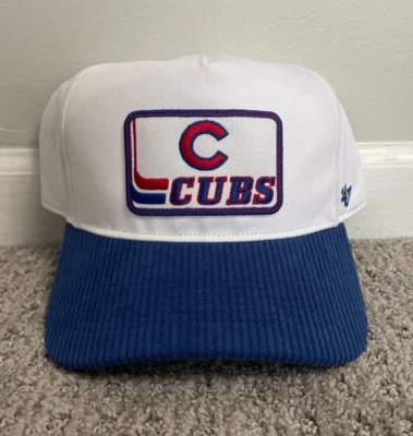 Chapéu Chicago Cubs MLB Cord Drag TT '47 engate ajustável branco azul OSFA - Imagem 1 de 2