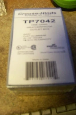 Cooper Crouse-Hinds TP7042 Weatherproof Outlet Box 1-Gang, 2" Deep - Image 1 of 2