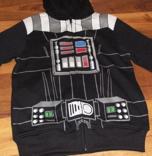 NUEVO CON ETIQUETAS Niños Talla 4 STAR WARS Negro Darth Vader Cremallera Completa Chaqueta con Capucha Sudadera con Capucha Foto 1 de 1