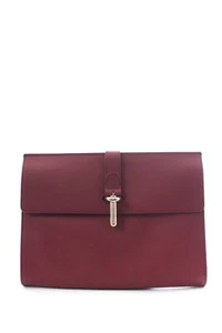 Balenciaga Leder Klappe Clutch Tasche/Weinrot - Bild 1 von 7