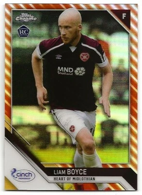 Liam Boyce 2021-22 Topps Chrome Scottish Premier League Orange Refractor /25 - Image 1 of 2