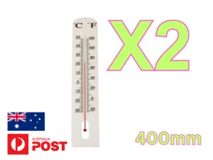 2 X JUMBO SIZE THERMOMETER ℃ READING INDOOR/OUTDOOR CENTIGRADE HOME GARDEN - Picture 1 of 2