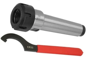 MTB4-ER32 M16 Morse Taper Milling Collet Chuck MT3 Type Tool Holder+ER32 Whrench - Bild 1 von 7