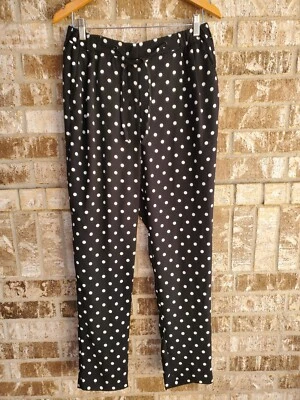 Pantalones de mujer KARL LAGERFIELD negros blancos a lunares talla 10 Foto 1 de 4