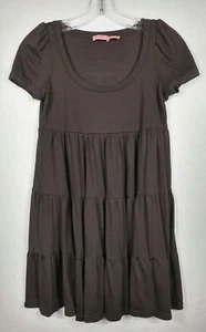 Juicy Couture Womens Casual Tunic Dress Brown Short Sleeve Sz P - Picture 1 of 8