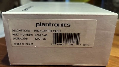 Plantronics Poly HIS adapter cable 72442-41 for Avaya 9600 phones new - Image 1 of 3