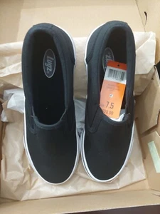 LUGZ 7.5 Black Sammy Canvas Slip-on Sneakers W/ Memory Foam - NEW! - Picture 1 of 3