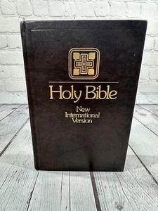 Holy Bible NIV Brown Hardcover Red Letter Edition Bible 1983 3rd Printing VGC! - Bild 1 von 11