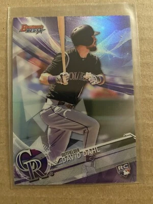 2017 Bowman's Best Refractor David Dahl #11 Rookie RC Colorado Rockies - Image 1 of 2