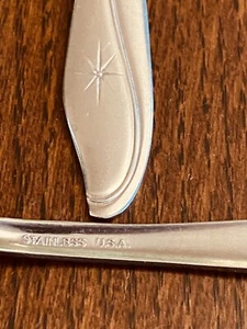 Utica UT153 Star Atomic Starburst USA 3 Stars 5- Teaspoons 5 7/8" - Picture 1 of 5
