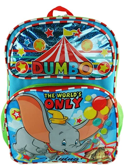 Mochila Dumbo 16" Tamaño Completo - Elefante Volador - A19567 Foto 1 de 1