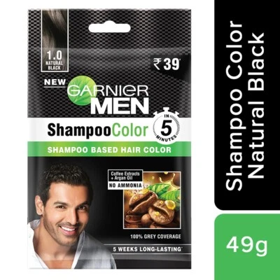 Champú líquido color cabello Garnier Men color negro natural, 10 ml + 10 ml ENVÍO GRATUITO Foto 1 de 4