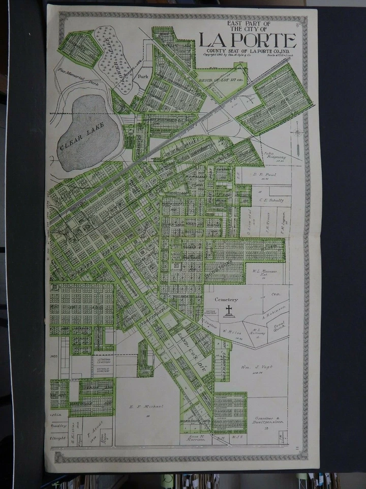 Mapa de parte este de la ciudad de LaPorte, doble página, L26 #64 Foto 1 de 1
