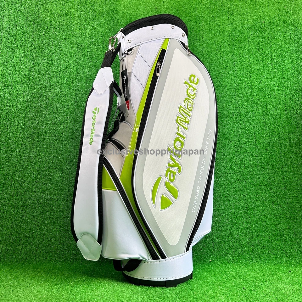 TaylorMade Golf True Light Cart Bag 9 x 47in Lightweight White / Lime 2024 Model - Image 1 of 4