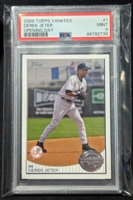 2009 Topps Yankee Stadium Opening Day Set #1 Derek Jeter PSA 9 MINT POP 4 - Image 1 of 2