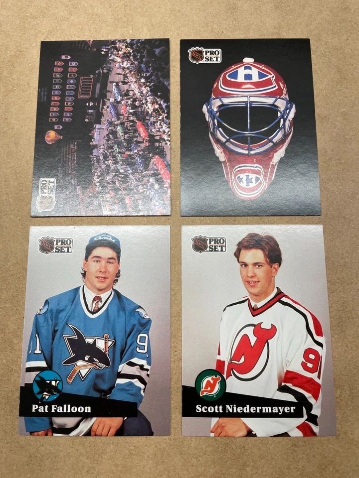1991 92 Pro Set CC1-CC4 Scott Niedermayer Pat Falloon The Mask Entry Draft set 4 - Image 1 of 2