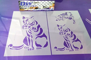 Cat multi set of 3 sizes art craft airbrush stencil set - Picture 1 of 1