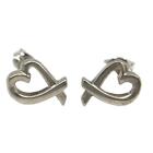 TIFFANY & Co. Loving Heart Paloma Picasso Stud Earrings Sterling Silver 925