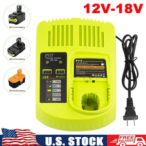 P117 Fast Charger For RYOBI For One+ Plus P108 18V High Capacity Lithium Battery - Picture 1 of 12