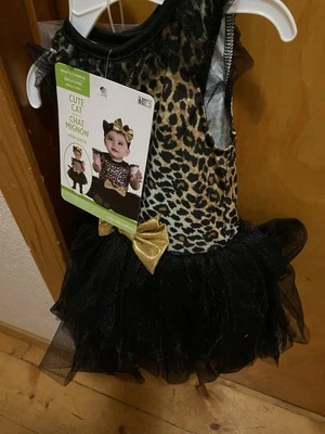 Lindo Gato 4 Piezas Disfraz Halloween Infantil Niñas 6-12 Meses Amscan Bebé Foto 1 de 3