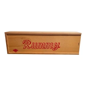 Vintage Rummy Tile Game – Complete - Rummy Travel Game Wooden Box - Picture 1 of 4