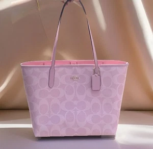 NWT COACH CITY TOTE IN SIGNATURE CANVAS CAL49 - Picture 1 of 10