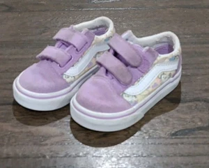 Sneakers Vans Off The Walls V viola lavanda bambino bambino cinturino taglia 5 - Foto 1 di 8